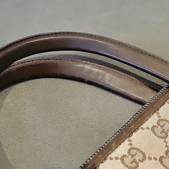 Authentic Gucci light pink monogram canvas shoulder bag - Picture 15 of 16